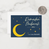 Ramadan Mubarak| Ramadan Kareem Notitiekaartje (Voorkant / Achterkant in situ)