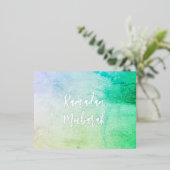 Ramadan Mubarak Ramadan Kareem Ocean Silver Folie Feestdagen Briefkaart (Staand Voorkant)