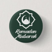 Ramadan Mubarak Ronde Button 3,2 Cm (Voorkant)