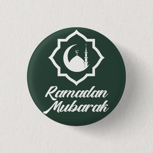 Ramadan Mubarak Ronde Button 3,2 Cm (Voorkant)