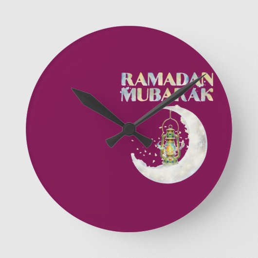 Ramadan Mubarak Ronde Klok (Voorkant)