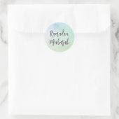 Ramadan Mubarak Script Classic Round Sticker (Tas)