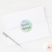 Ramadan Mubarak Script Classic Round Sticker (Envelop)