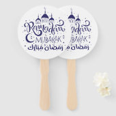 Ramadan Mubarak set van ventilatoren Handwaaier (Voorkant en achterkant)