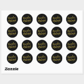 Ramadan Mubarak Simple Gold Minimalist Black Ronde Sticker (Vel)