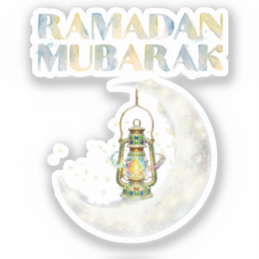 Ramadan Mubarak Sticker (Voorkant)