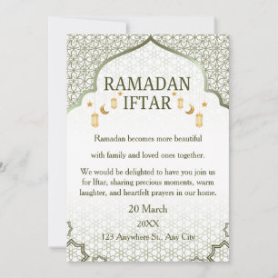 Ramadan Mubarak Uitnodigingen – Elegante Familie I
