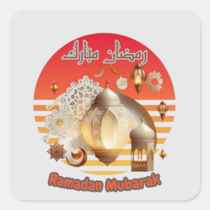 RAMADAN MUBARAK VIERKANTE STICKER
