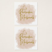 Ramadan mubarak vierkante visitekaartjes (Voorkant /achterkant)