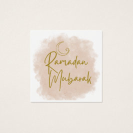 Ramadan mubarak vierkante visitekaartjes
