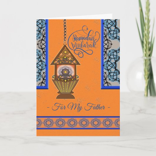 Ramadan Mubarak voor Vader Fanoos Lantaarn Kaart (Voorkant)