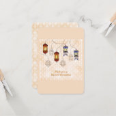 Ramadan Mubarak wenskaart Kaart (Voorkant / Achterkant in situ)