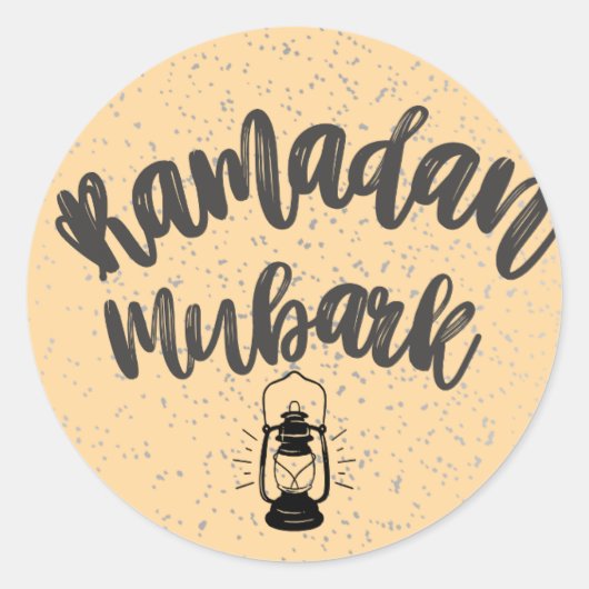 Ramadan mubark ronde sticker (Voorkant)