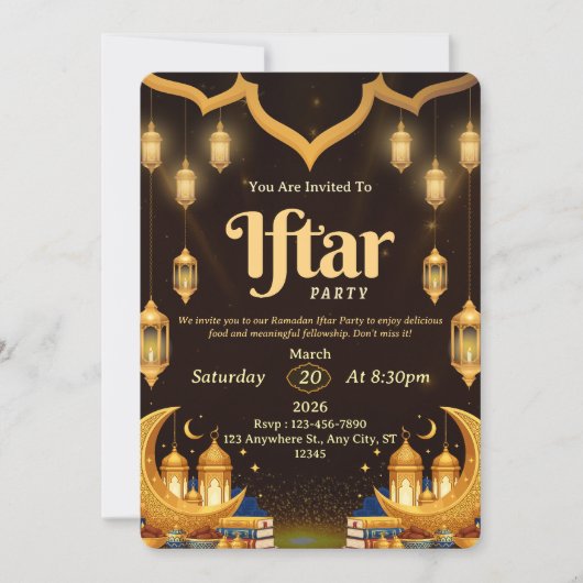 Ramadan Nights: Join Us for a Special Iftar Gather Kaart (Voorkant)