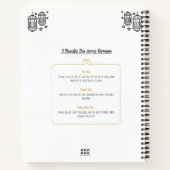 Ramadan Notitieboek planner, voor dua, maaltijden, (Achterkant)