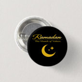 Ramadan of Values Ronde Button 3,2 Cm (Voorkant /achterkant)