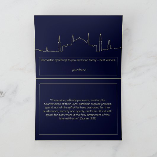 Ramadan or Eid wishes - Greeting card Kaart (Binnen)