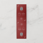 Ramadan QR Code Table Tent Card | Red Iftar Menu S (Buitenkant ongevouwen)
