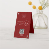 Ramadan QR Code Table Tent Card | Red Iftar Menu S (Achterkant)
