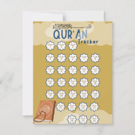 Ramadan Qur'an Reading Tracker Feestdagenkaart