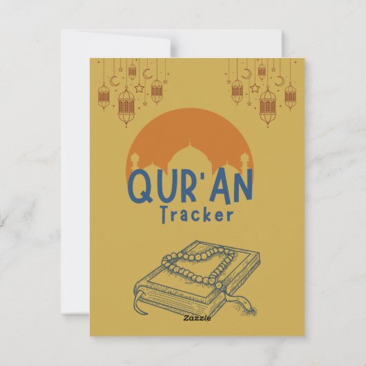 Ramadan Qur'an Reading Tracker Feestdagenkaart (Achterkant)