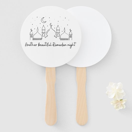 RAMADAN RAMADAN KAREEM RAMADAN MUBARAK T-Shirt Mag Handwaaier (Voorkant en achterkant)