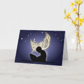 Ramadan read Quran child islamic Muslim Kaart (Gele Bloem)