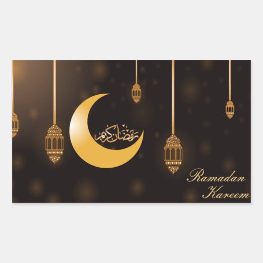 Ramadan Rechthoekige Sticker (Voorkant)