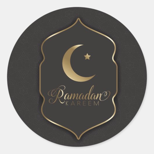 Ramadan Ronde Sticker (Voorkant)