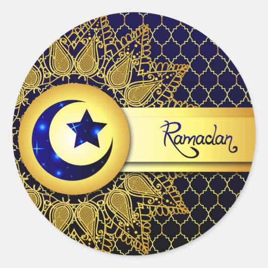 Ramadan Ronde Sticker (Voorkant)