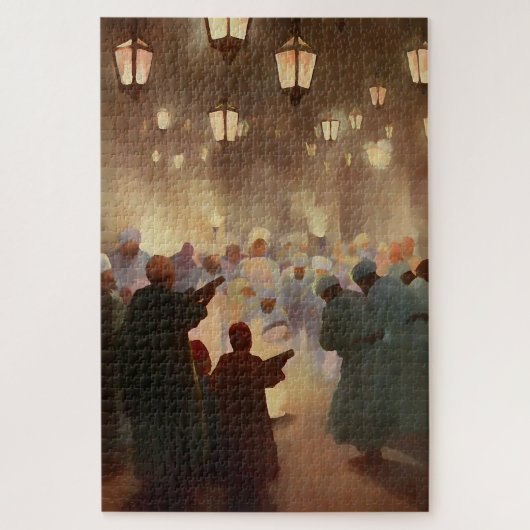 Ramadan scène uit 1902 - schilderij legpuzzel (Verticaal)