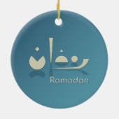 Ramadan Serenity (donker) Keramisch Ornament (Achterkant)