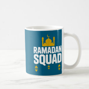 Ramadan-team gouden islamitische moskee lantaarnon koffiemok