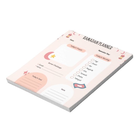 Ramadan Tracker | Dagelijkse planning voor Ramadan Notitieblok (Linkerzijde)