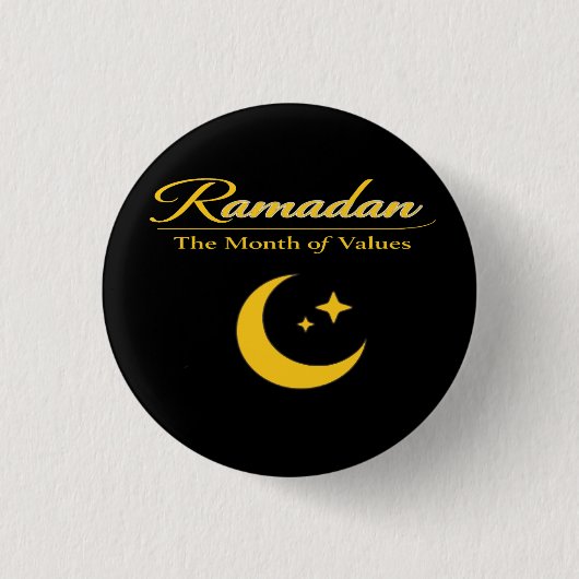 Ramadan van Waarden Ronde Button 3,2 Cm (Voorkant)