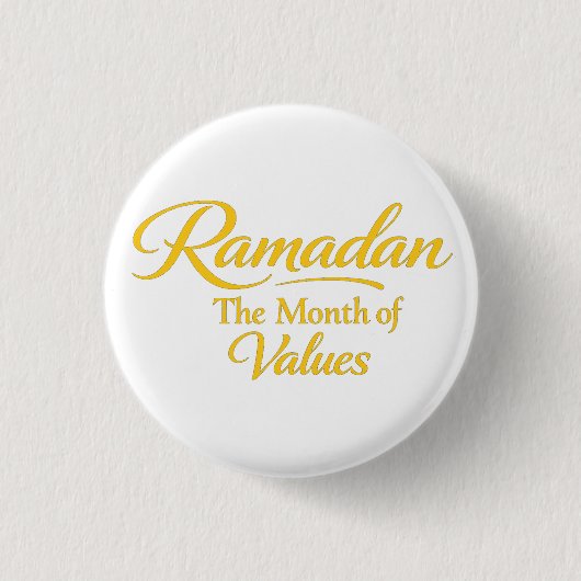 Ramadan van Waarden Ronde Button 3,2 Cm (Voorkant)