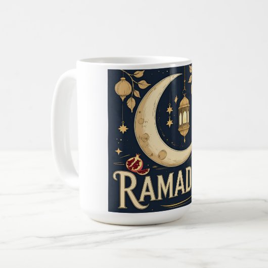 Ramadan vangt het licht, het ritme. koffiemok (Voorkant links)