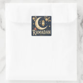 Ramadan vangt het licht, het ritme. vierkante sticker (Tas)