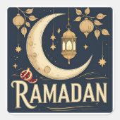 Ramadan vangt het licht, het ritme. vierkante sticker (Voorkant)