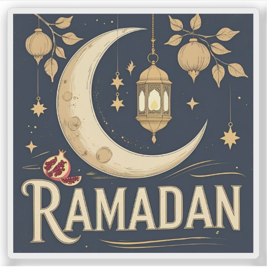 Ramadan vangt licht, ritme en reflectie sticker (Voorkant)