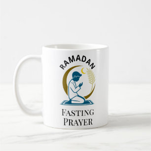 Ramadan Vasten Gebed Man Islamitische Vector Grafi Koffiemok