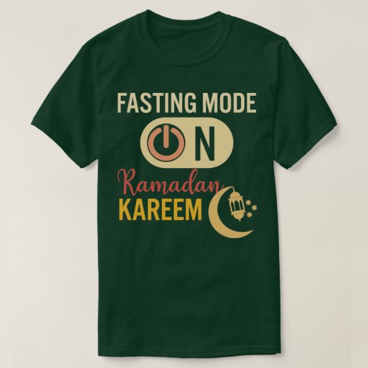 Ramadan Vasten Mode Op Gelukkige Ramadan Moslims H T-shirt (Design voorkant)