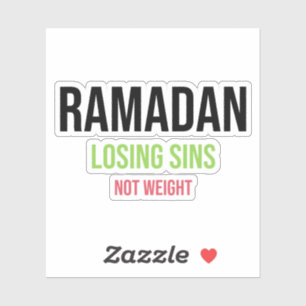 Ramadan verliest zonden, geen gewicht sticker