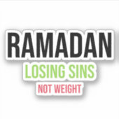 Ramadan verliest zonden, geen gewicht sticker (Voorkant)