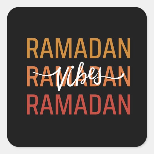 Ramadan Vibes Vierkante Sticker (Voorkant)