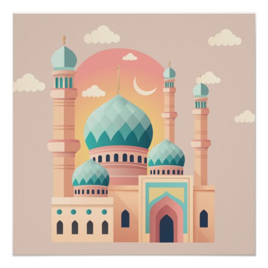 Ramadan-vieringsmuurprint perfect poster (Voorkant)