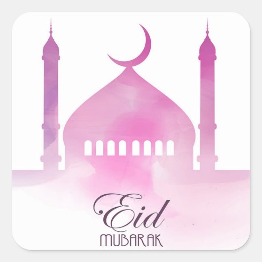 Ramadan Vierkante Sticker (Voorkant)