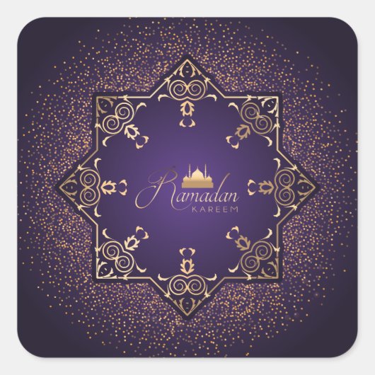 Ramadan Vierkante Sticker (Voorkant)