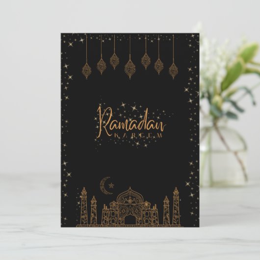 Ramadan wenskaart bedankkaart (Staand voorkant)