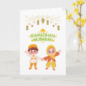 Ramadan wenskaart kaart (Gele Bloem)